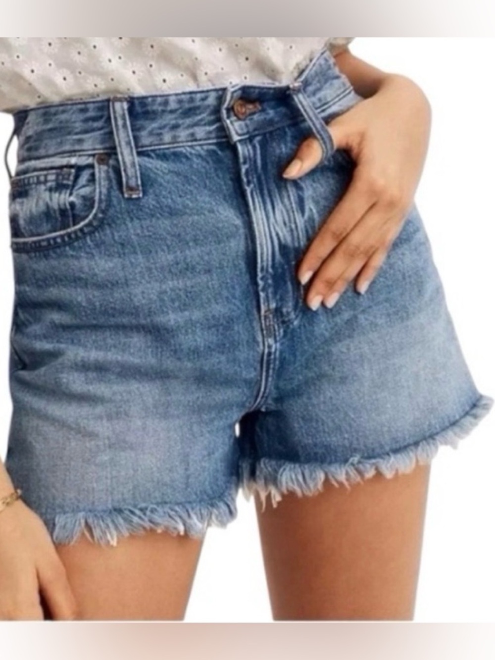 Madewell The Perfect Jean Short Size 27 Mid Rise Denim Cutoff